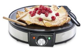 12' electric non-stick grill pancake crepe maker frying pan machine